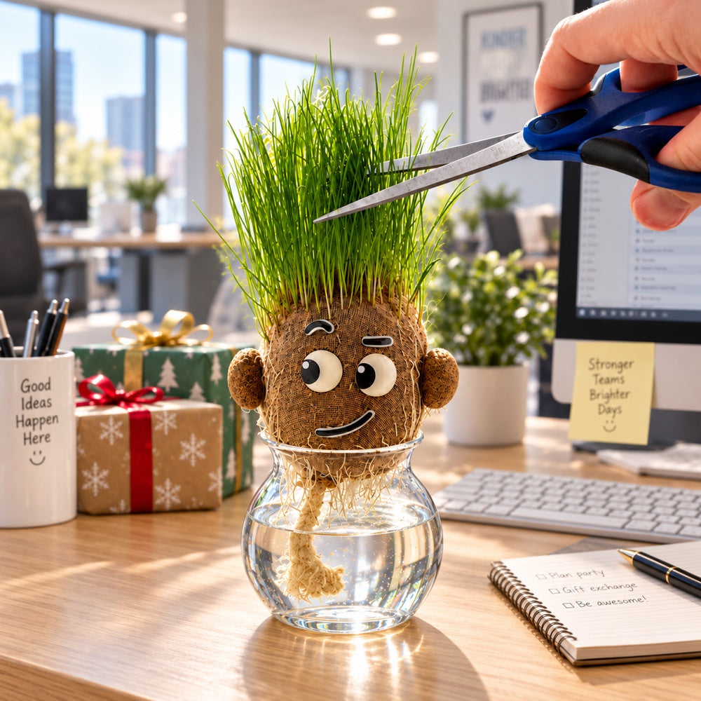 After the party: a desk pet that gets haircuts.